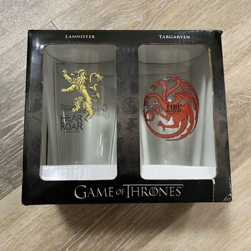 HBO Game Of Thrones Pint Glass Set